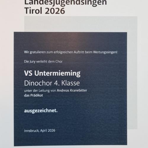 Urkunde 4. Klasse